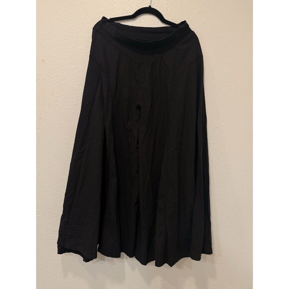 Luna Luz Black Palazzo Pants Size Large  High Waist Wide Leg - Picture 1 of 10